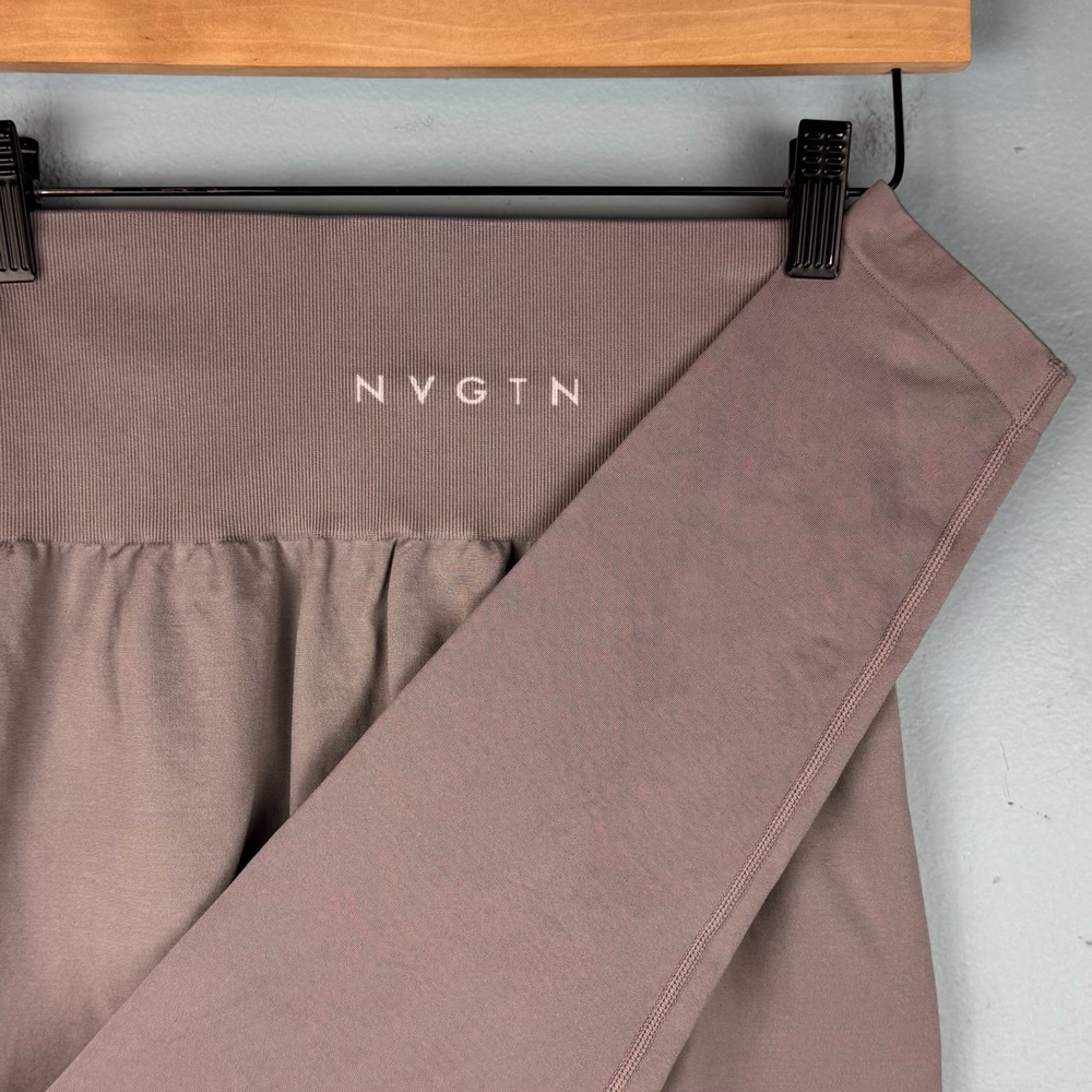 NVGTN Women Small Purple Gray Seamless High Waisted Contour 24" Crop Leggings